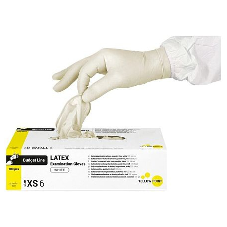 Yellow Point Rukavice latex nepúdrované 100ks